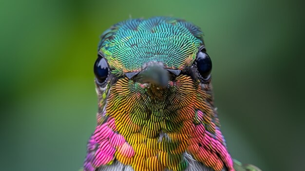 Una vista fotorealista del bellissimo colibrì nel suo habitat naturale