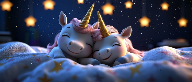 Foto gratuito unicorno cartoon 3d carino