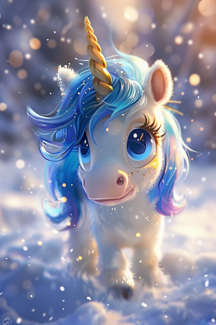 Foto gratuito unicorno fantasy con stile artistico digitale