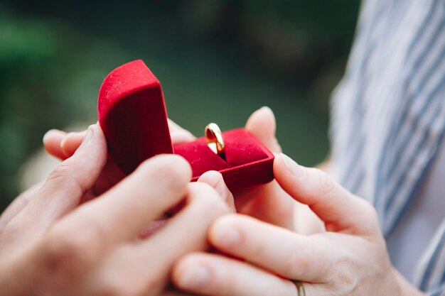 Uomo che propone alla sua ragazza