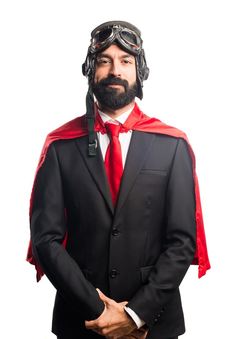 Foto gratuito uomo d&#39;affari super eroe