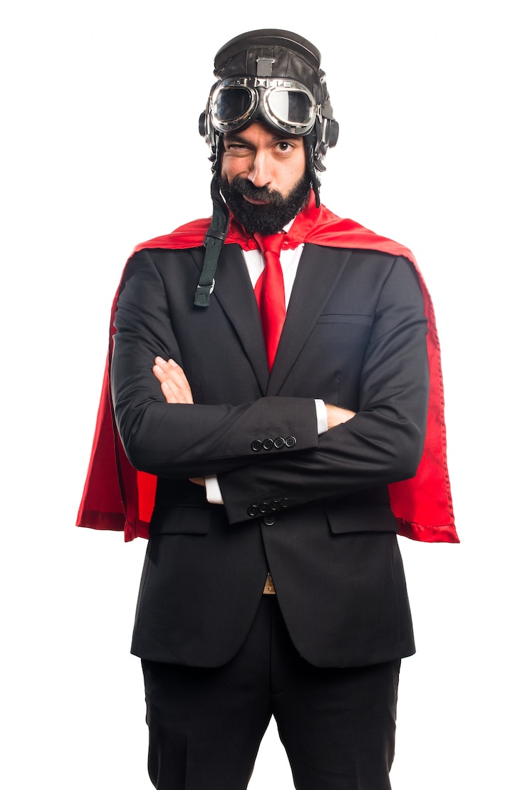 Foto gratuito uomo d&#39;affari super eroe