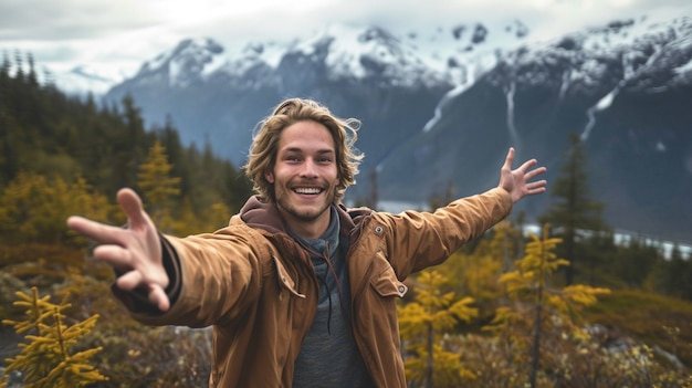 Uomo di tiro medio che vive uno stile di vita sano