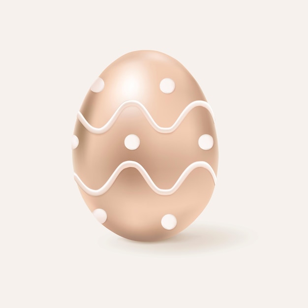 Uovo di Pasqua 3D oro rosa con motivo a pois