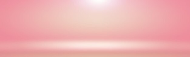 Uso astratto dello sfondo della stanza dello studio rosa chiaro liscio vuoto come montaggio per il displaybannertemp del prodotto