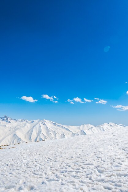 Vacanza panoramica fredda bianca