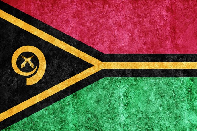 Vanuatu bandiera metallica, bandiera strutturata, bandiera del grunge