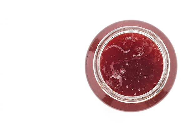 Vaso di marmellata di fragole