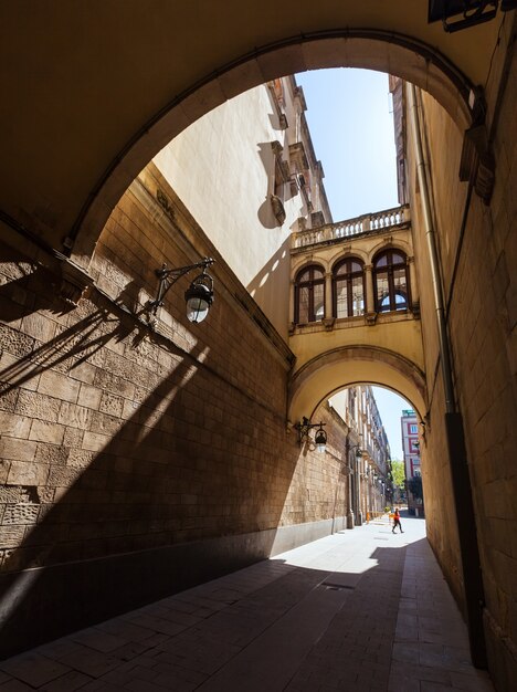 Vecchia strada pittoresca di Barcellona