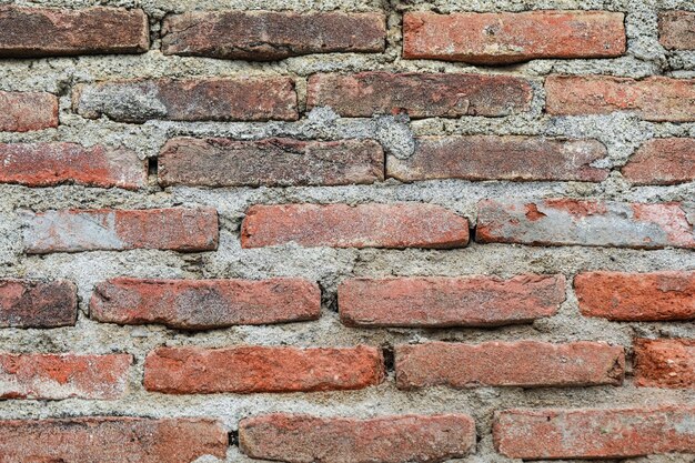 Vecchia struttura del muro di mattoni rossi