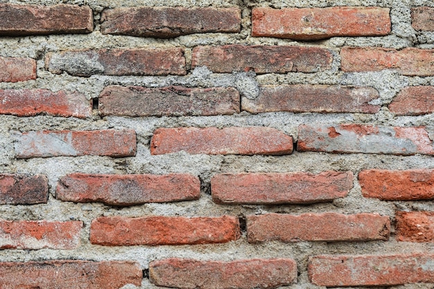 Vecchia struttura del muro di mattoni rossi