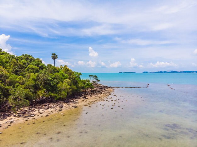 Veduta aerea della bellissima spiaggia tropicale