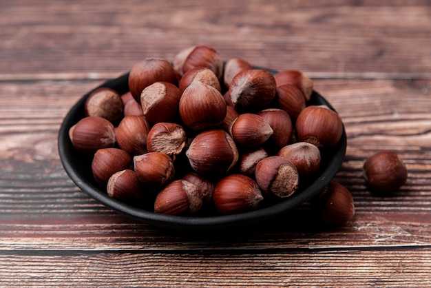 Veduta dall'alto di castagne