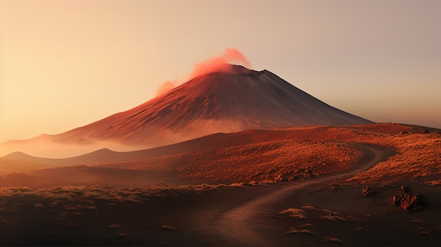 Veduta del paesaggio naturale con le montagne