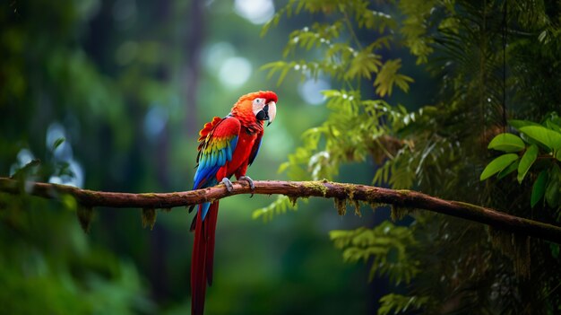 Veduta del pappagallo selvatico