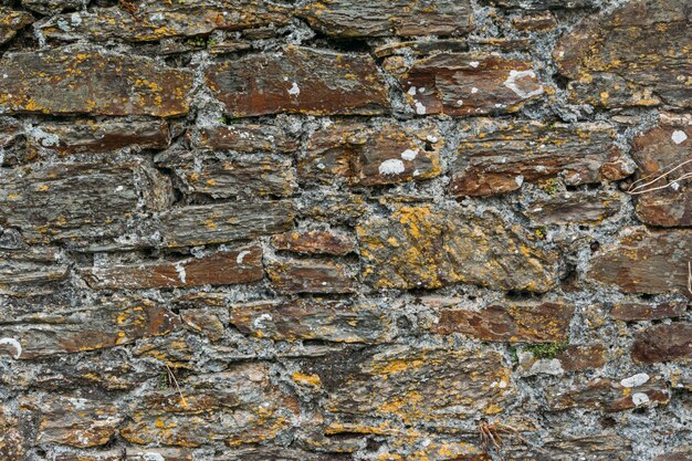 Veduta del vecchio muro di pietra