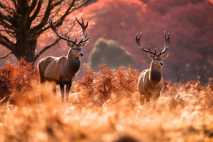 Foto gratuito veduta dell'alce selvatico in natura