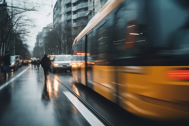 Veduta della città con effetto movimento