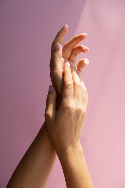 Veduta delle mani umane