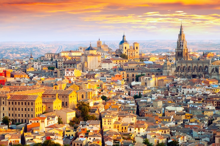 Foto gratuito veduta di dawn di toledo
