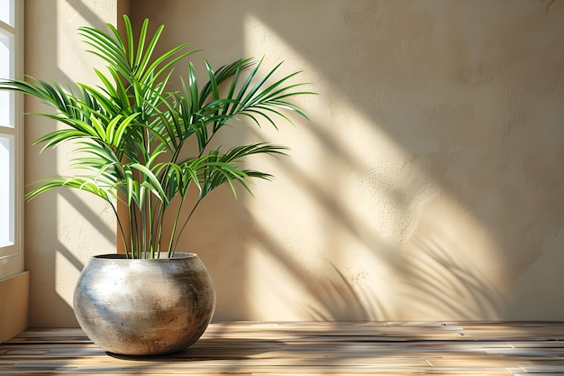 Veduta di specie di palme con fogliame verde