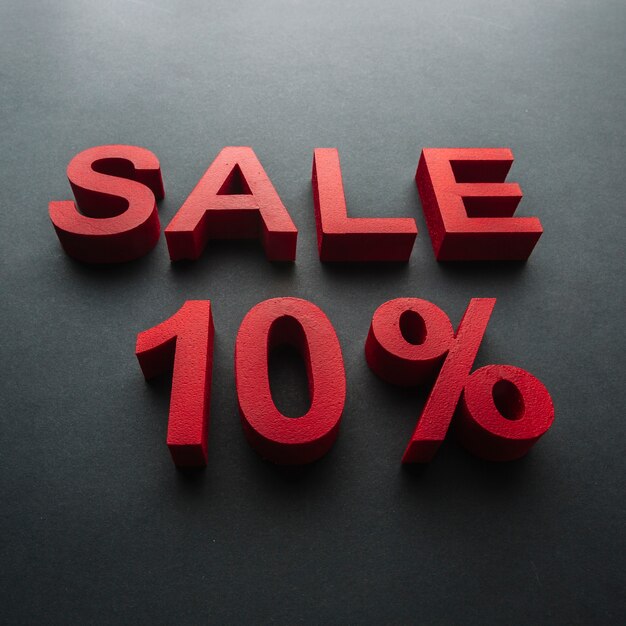 Vendita con uno sconto del dieci percento