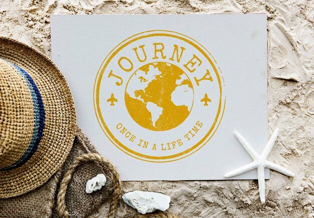 Viaggio Esplora World Journey Stamp Concept