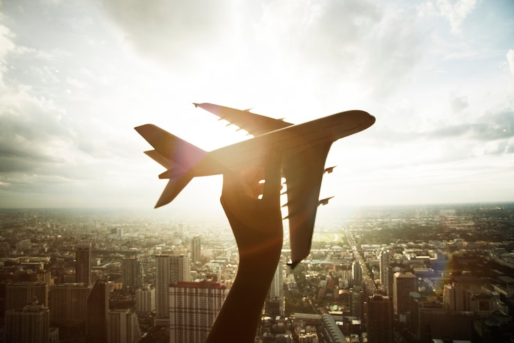 Foto gratuito viaggio in aereo