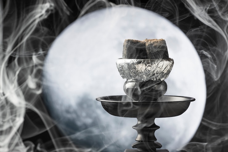 Foto gratuito vicino al narghilè per vaping