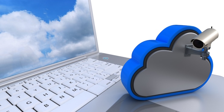 Foto gratuito videocamera in the cloud