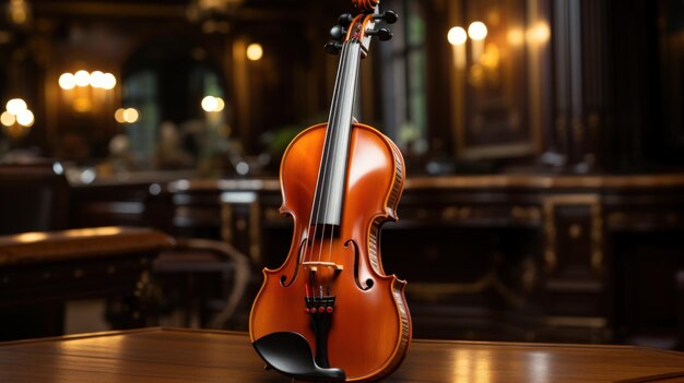 violino sul tavolo in un ristorante