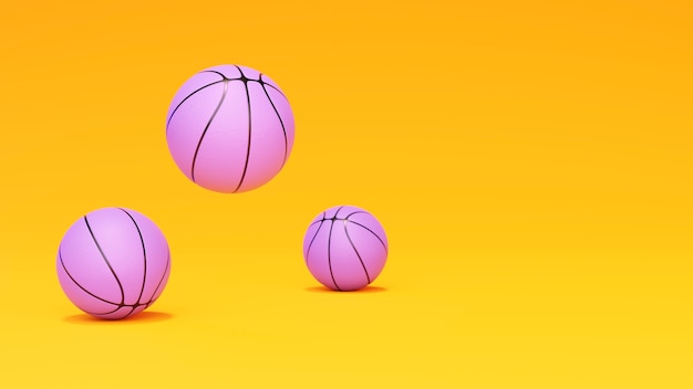 Vista 3D degli elementi essenziali del basket