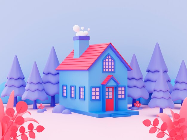 Vista 3D della casa