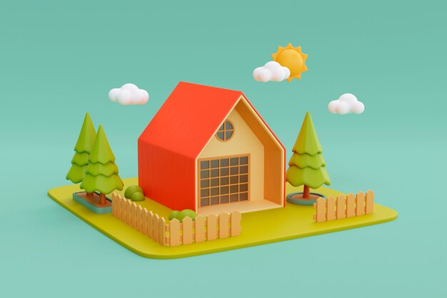 Vista 3D della casa