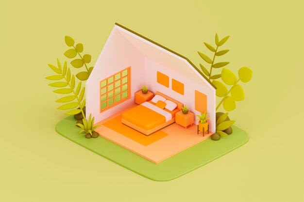 Vista 3D della casa