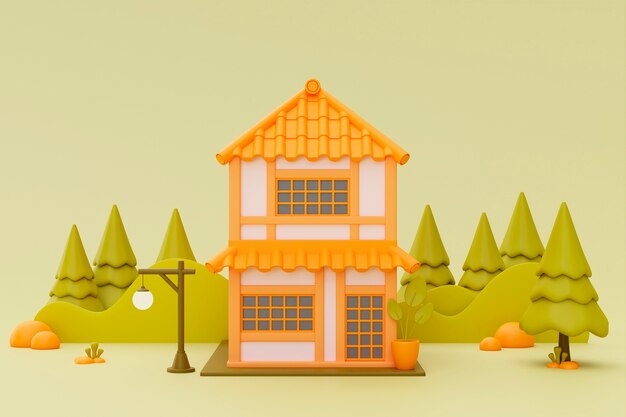 Vista 3D della casa