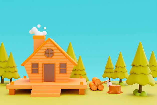 Vista 3D della casa