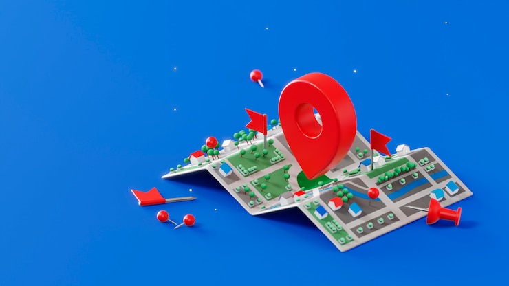 Foto gratuito vista 3d della mappa
