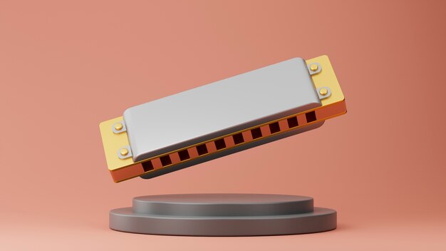 Vista 3D dello strumento musicale
