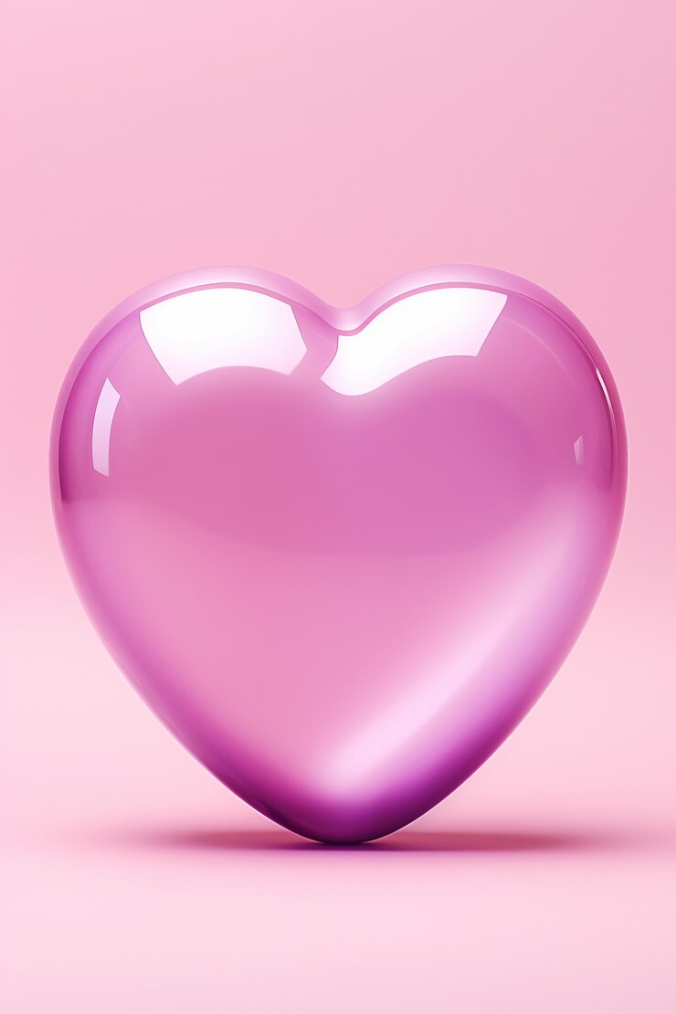 Foto gratuito vista a forma di cuore lucido