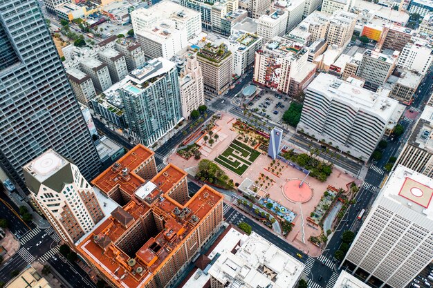 Vista aerea complessa del paesaggio urbano
