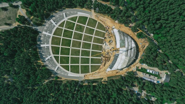 Vista aerea del grande cantiere