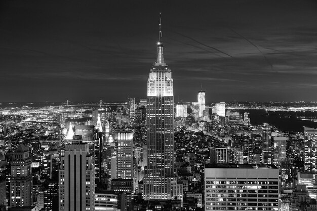 Vista aerea dell'orizzonte di Manhattan di New York City