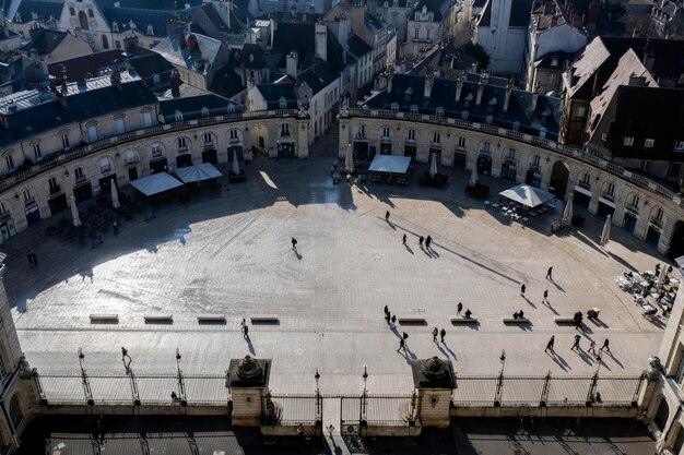 Vista aerea della famosa Place de la Liberation Dijon