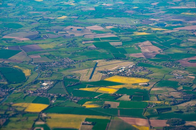 Vista aerea della RAF Benson, Oxfordshire e la campagna circostante