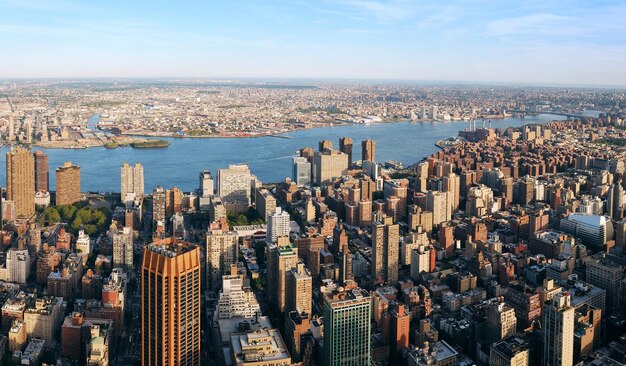 Vista aerea panoramica di Manhattan