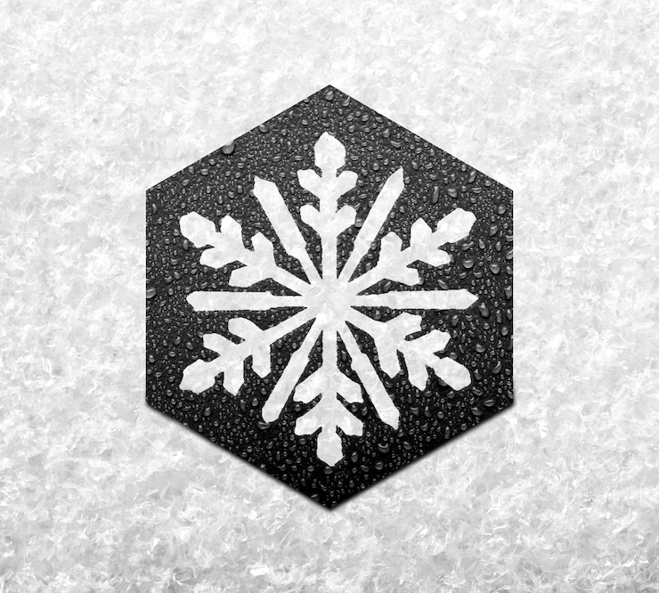 Foto gratuito vista dall'alto a forma di fiocco di neve