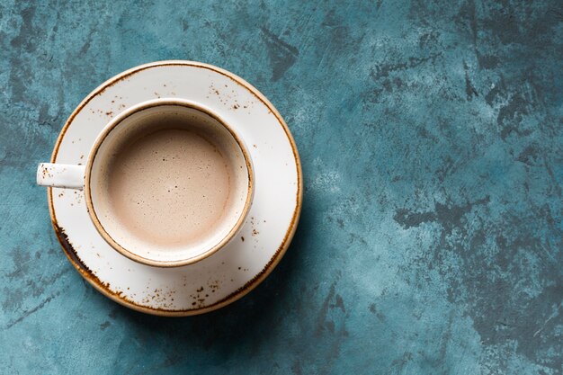 Vista dall'alto composizione creativa del caffè