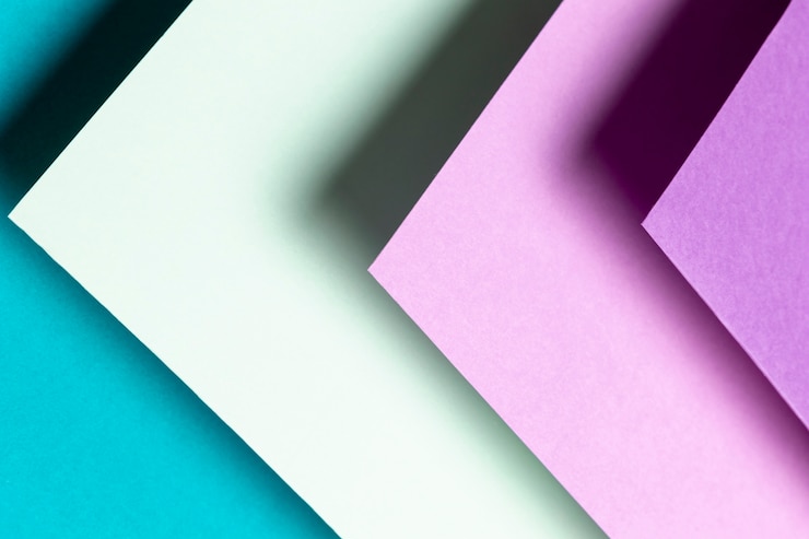 Foto gratuito vista dall'alto con diverse tonalità di colori di primo piano