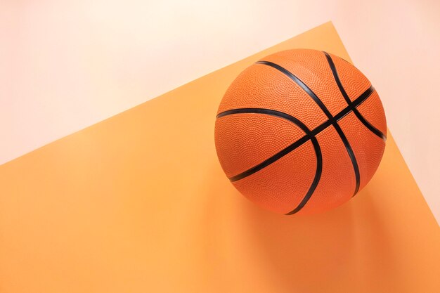 Vista dall'alto del basket con copia spazio